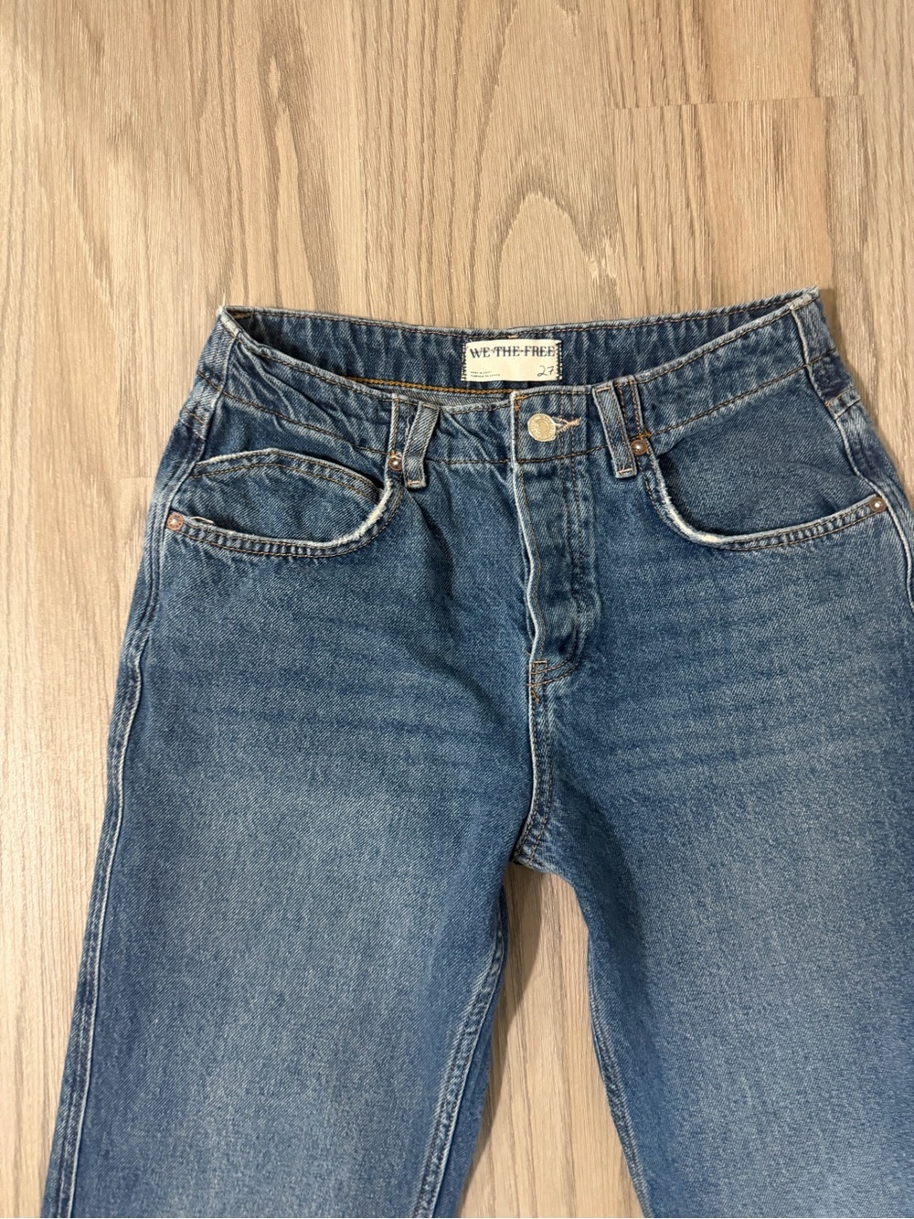 We The Free Mid-Blue Wide Leg Jeans - Picture 5 of 14